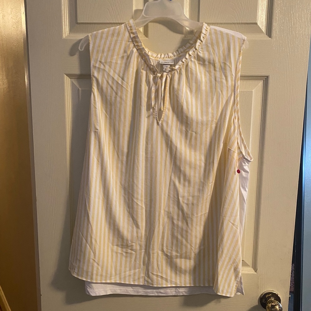Yellow striped tank - never wore